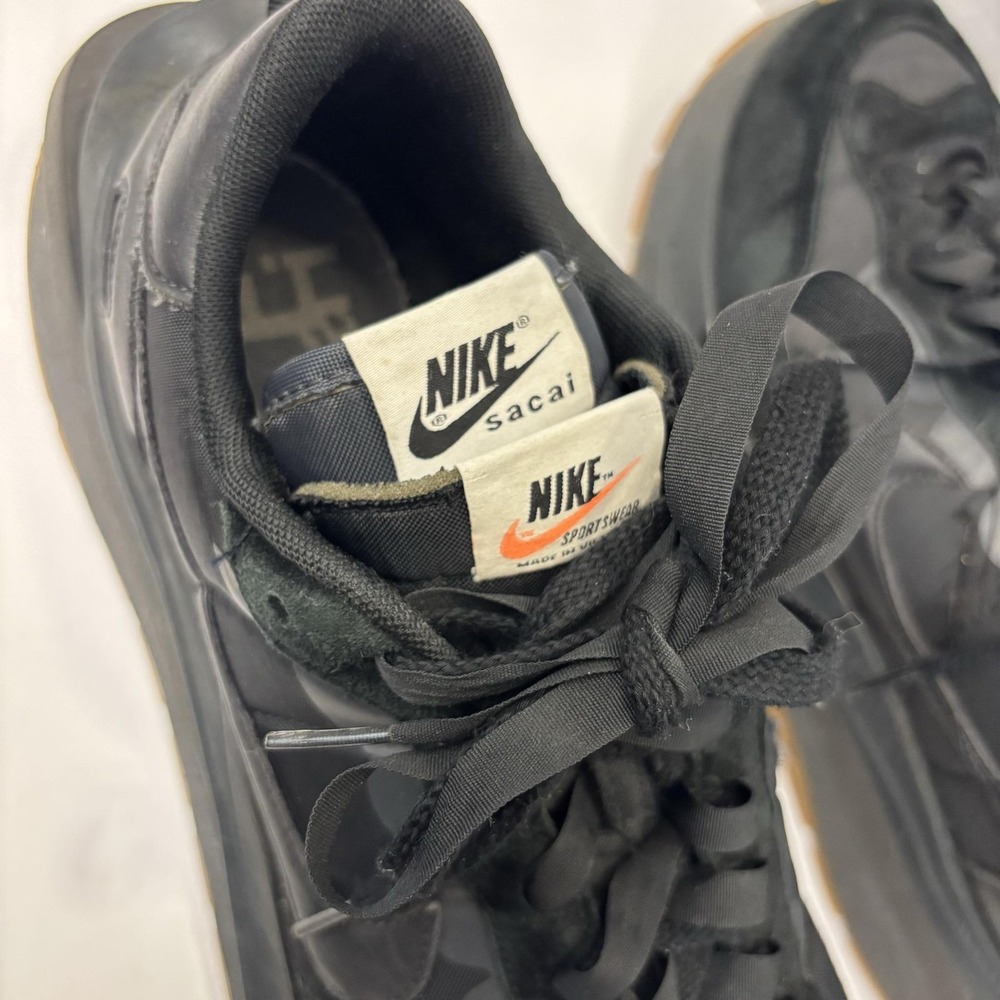 Nike Sacai Vaporwaffle Shoes Mens Size 12 Black Gum Sole Sneakers DD1875-001 - Picture 7 of 16